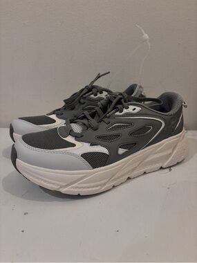 Hoka Men's Gray and White Athletic Sneakers